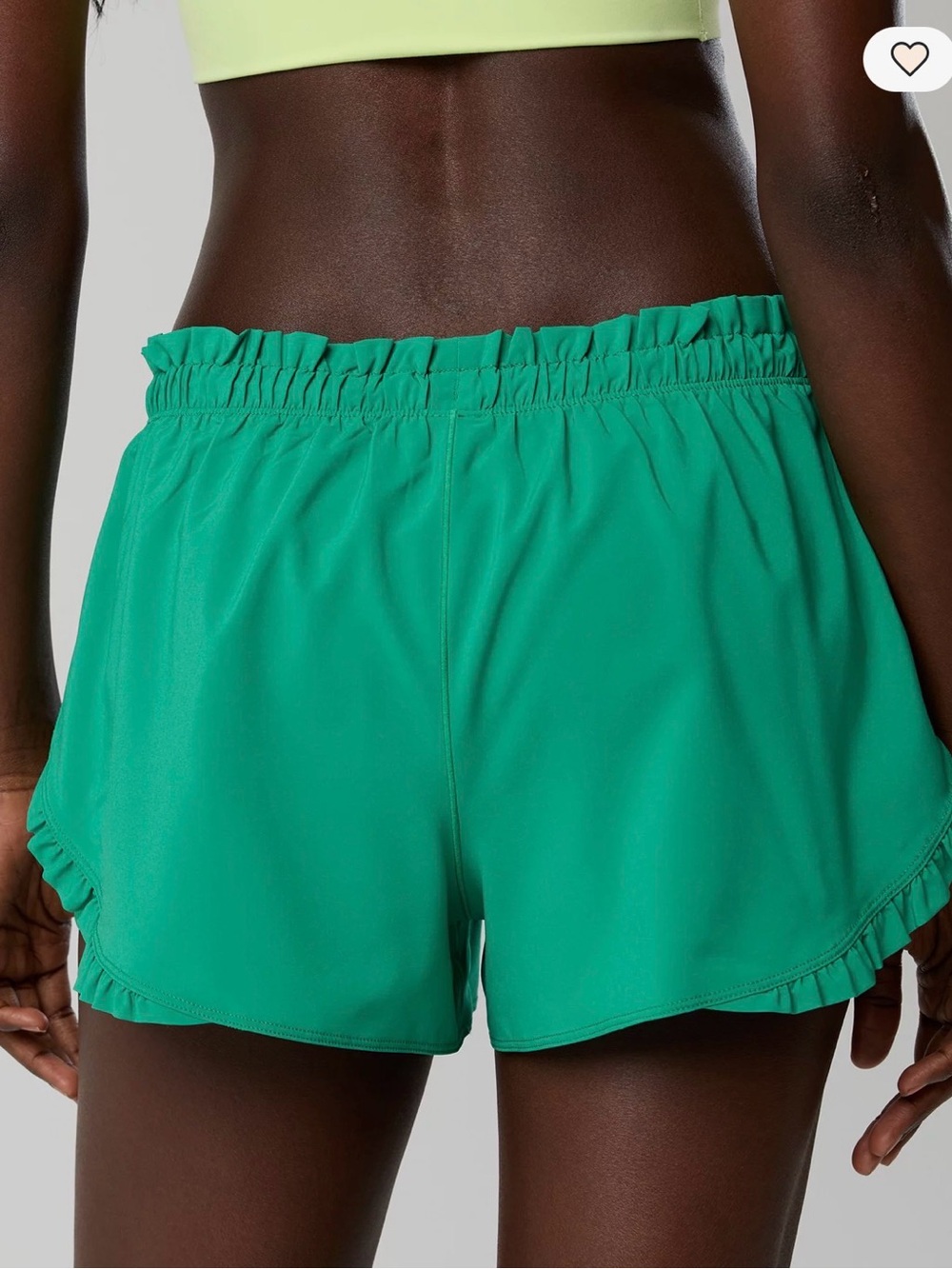 OFFLINE By Aerie 2" Ruffle Hot Stuff Short jelly bean green nwot - Picture 9 of 9